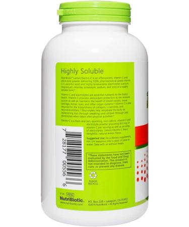 NutriBiotic Immunity Lemon Electro-C Powder 16 oz - Boost Immunity & Energy - Buy Online on GoSupps.com