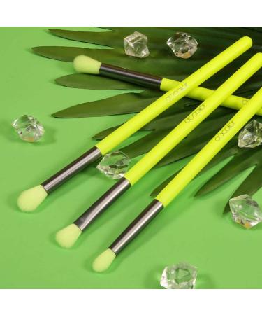 Docolor Eyeshadow Brush Set - 4 Premium Synthetic Brushes with Wooden Handles - Green Eye Makeup Brush Set - Buy Online on GoSupps.com