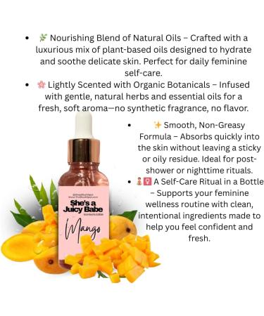 The Blush Spot - Mango Yoni Oil for Women Natural Feminine Care for pH Balance Ingrown Hair Prevention & Moisturizing Sweet Scented Intimate Oil NO Flavor - Buy Online on GoSupps.com