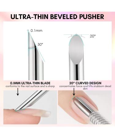 Makartt Nail Shaver Spatula Set - Stainless Steel Nail Push Pusher for Manicure & Artificial Nail Removal - Buy Online on GoSupps.com