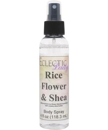 Rice Flower and Shea Body Spray 4 ounces Body Mist for Women with Clean Light & Gentle Fragrance Long Lasting Perfume with Comforting Scent for Men & Women Cologne with Soft Subtle Aroma For 4 Fl Oz (Pack of 1)