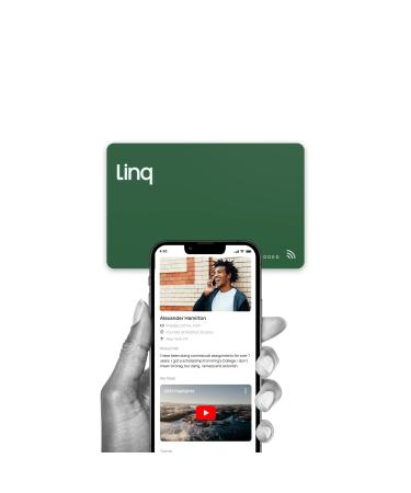 Linq Digital Business Card - Smart NFC Contact and Networking Card (Green)
