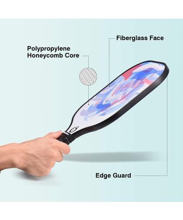 Niupipo Pickleball Paddles Set - Fiberglass Surface, Polypropylene Honeycomb Core - Lightweight & Portable with Cushion Grip - Includes Carry Bag - White (2 Pack) - Buy Online on GoSupps.com