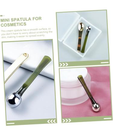  Beatifufu Set of 2 Mini Makeup Spatulas for Face Cream Eye Cream Spatula Cosmetic Scraper Mini Spoons Beauty Spoon for Face Cream - Buy Online on GoSupps.com