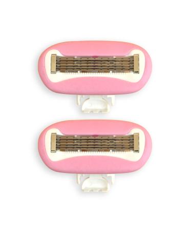 Body Razor Mini Cartridge Refill Pack | 5-Blade Precision | Lubrication Strip Infused with Aloe Vera & Vitamin E | Anti-Clog Design | (2 Count)