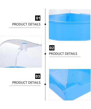 ULTECHNOVO Bird Cage Bath Tub Bird Shower Bathing Accessories Bird Bath for Parakeets Pet Toys Parakeet Cage Budgie Cage Accessories Pet Bird Bath Bird Bath Tub Small Bird Cage For Birds Blue - Buy Online on GoSupps.com