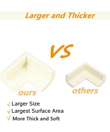 MOWOK Large Size Soft Foam Corner Protector 15 PCS Thicken Baby proofing Corner Guards & Edge Bumper Beige with 3M Adhesive Table Furniture Safety Sharp Corner Cushions - Buy Online on GoSupps.com