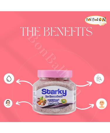 Starky Face and Body Scrub Cream - Tightening & Soothing Ice Cream Formula for Soft Glowing Skin | Perfect Gift for Women Girlfriend & Wife (10 oz / 300ml - Buy Online on GoSupps.com