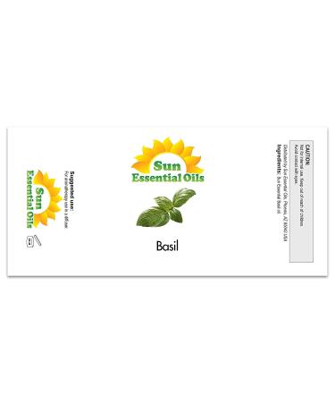 Sun Basil Essential Oil - 4 Fl Oz Natural Aromatherapy - Fresh & Pure - Buy Online on GoSupps.com