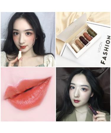 Buy Long Wearing Velvet Matte Lipstick Set - 5PCS Mini Capsule Kit | Waterproof & Moisturizing - Buy Online on GoSupps.com