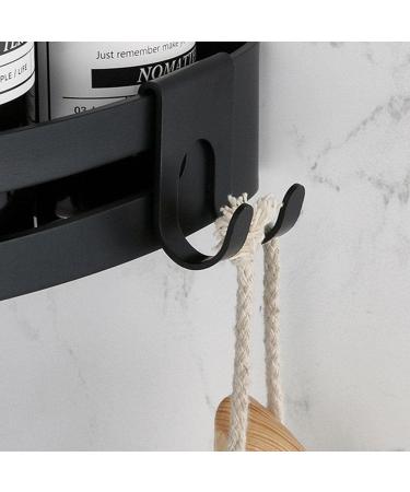Bidoga 2pcs Black Shower Door Hooks - Towel Holder Key Organizer & Shaver Rack - No Drilling Required - Buy Online on GoSupps.com