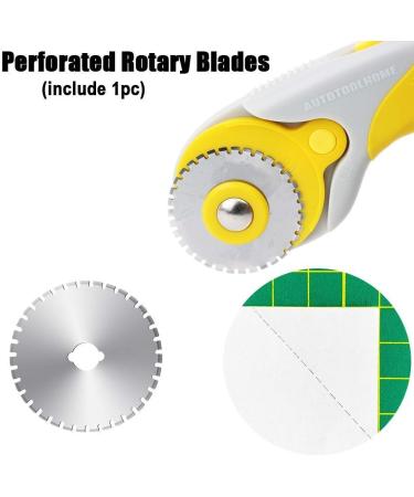 5 Pack 45mm Crochet Edge Skip Blade Perforated Rotary Blades for Paper, Fleece, and Fabric Scrapbooking - Precision Cutting Tool Set - Buy Online on GoSupps.com