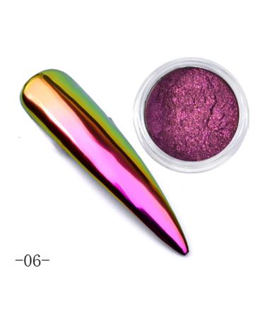 Chameleon Chrome Nail Powder Set - 6 Colors | Mirror Effect Glitters for Nail Art & Painting | Mica Powder for Bath Bombs - Buy Online on GoSupps.com