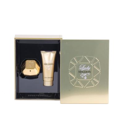 Paco Rabanne Lady Million 80ml EDP Spray / 100ml Sensual Body Lotion (Rectangular Case)