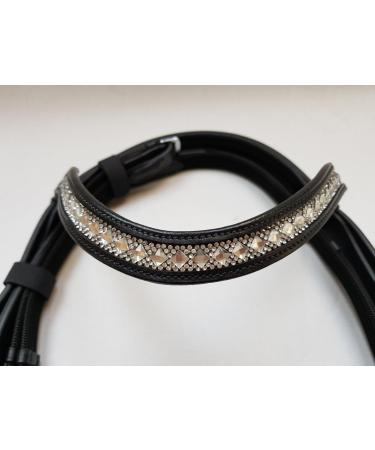 Buy Nilo Bridle Horse Hanna (Full) - Rhinestone Head Straps & Reins - High-Quality Black Bridle for Warmbloods - Buy Online on GoSupps.com