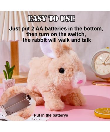 LYINUR Interactive Rabbit Toy with Carrot - Walking, Talking, and Hopping Bunny Toy for Kids - Funny Plush Stuffed Bunny Toy with Sounds and Movements (Yellow) - Buy Online on GoSupps.com