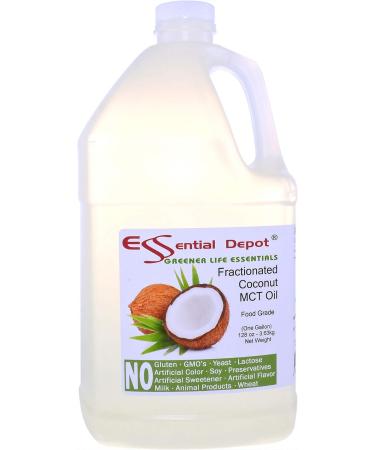 Coconut Oil - Fractionated - MCT Oil - Food Grade - 1 Gallon - 128 oz 8 Pound (Pack of 1)