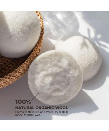 ECOAND Wool Dryer Balls 6 Pack - Reusable & Organic for Baby Clothes - Anti-Wrinkle, Anti-Static Softener - Energy-Saving Laundry Solution - Buy Online on GoSupps.com