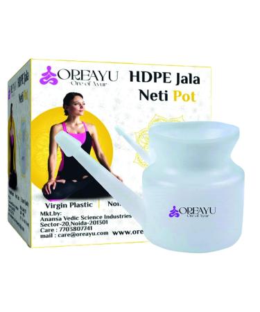 Jala Neti Pot Lota 500 ml White Jal Neti for Sinus Use Made of Virgin Plastic
