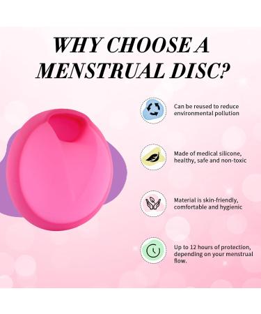 Buy Mhduyeg 2-Piece Reusable Silicone Menstrual Disc & Cup Set - Includes Sizes S & L Folding Cup & Storage Box | Eco-Friendly Period Solution - Buy Online on GoSupps.com