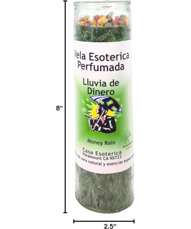 Money Rain Palm Wax Candle Green | Spiritual Intention & Esoteric Fragrance | Vela CASA ESOTERICA - Buy Online on GoSupps.com