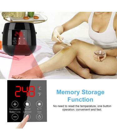 LED Wax Warmer Waxing Kit - Home Hair Removal with Adjustable Temperature Wax Heater & Four 100g Wax Beans (EU) - Buy Online on GoSupps.com