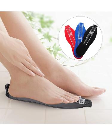 Cabilock 3Pcs Foot Measurement Device UK Size Shoe Feet Measuring Ruler Sizer - Foot Gauge for Adults, Men, Women, Infants, and Kids - Red, Black, Blue - Buy Online on GoSupps.com