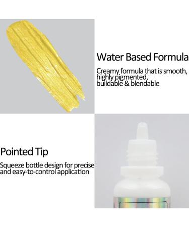 Mysense Pearl Gold Face Body Paint - Non-Toxic Metallic Face Painting for Adults & Kids - Halloween Costume SFX Makeup - 0.6 oz - Buy Online on GoSupps.com