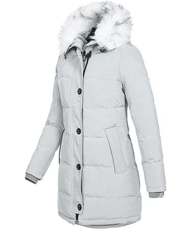 Buy Haiorziyou Women's Elegant Fleece Jacket - Affordable Winter Transition Coat 5XL Gray - Stylish & Warm Quilted Jacket for Spring & Winter - Buy Online on GoSupps.com