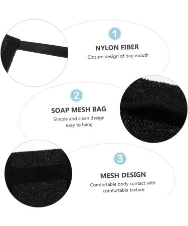 Baluue 20 Pcs Soap Foaming Mesh Bag Soap Mesh Bags for Soap Bars Soap Bags for Soap Bars Nylon Fiber Black - Buy Online on GoSupps.com