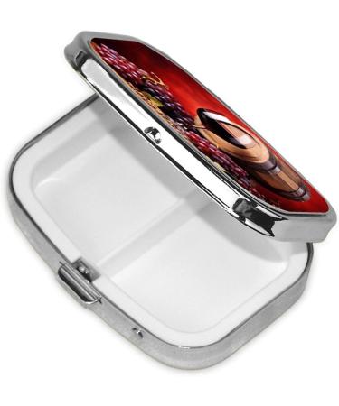 Shop Cute Fruit Grape Red Wine Pill Case - 2 Compartment Travel Pill Organizer for Pocket & Purse Gifts - Buy Online on GoSupps.com