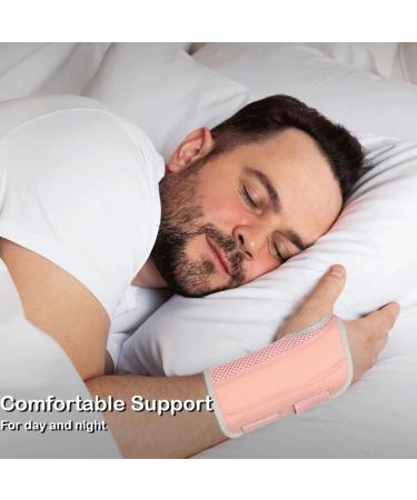 Shop Nucamper Breathable Wrist Wear - Adjustable Metal-Style Stabilizer Bandage for Men & Women | Arthritis Tendinitis Sprain Relief | Pink & Gray L/XL (2-Piece Set) - Buy Online on GoSupps.com