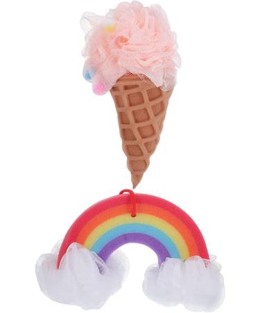 Beavorty 4 Pcs Rainbow Bath Exfoliating Loofah Sponge - Reusable Shower Accessories for Women - Buy Online on GoSupps.com