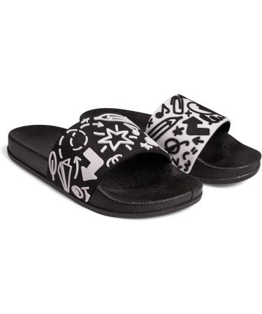 Dedoles Bathing Shoes for Women Men & Children - Fun Sandals with Unique Designs | Book Coffee Pizza Bear Llama - Perfect Gift (32 EU Doodles) - Buy Online on GoSupps.com