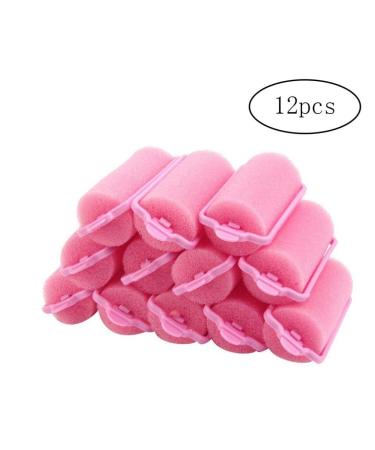 12Pcs Sponge Hair Curler Foam Soft Round Sponge Balls Hair Curler Hair Roller Bun Tool Hair Curler Ball Random Color