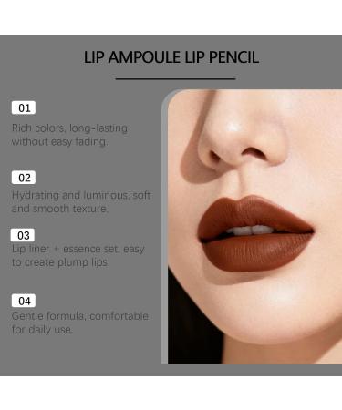 Colorful lip ampoules with matching lip liner longlasting moisturizing lip oil deep hydration soft smooth texture that enhances natural lip curvesCaramel - Buy Online on GoSupps.com