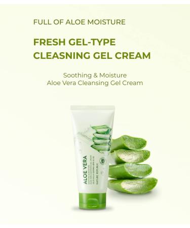 Nature Republic Aloe Vera Cleansing Gel Cream 150ml - Soothing & Moisturizing Skincare for All Skin Types - Buy Online on GoSupps.com