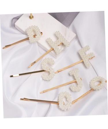 BIUDECO 1pc Metal Snaps Teen Girl Hair Accessories Hair Pieces for Women Letter Barrettes Pins Word Pearl Bobby Pins Girl Hair Clip Issue Card Hairpin Button Alphabet Hairpin Pearl Hairpin Size 4 Golden - Buy Online on GoSupps.com