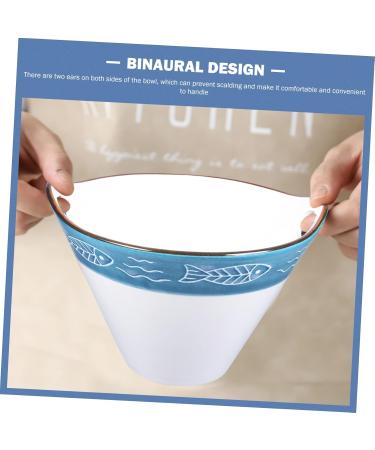 Zerodeko Ramen Bowl Japanese Soup Bowls Japanese Salad Bowl Home Bowl Soup Container Bamboo Hat Bowl Binaural - Buy Online on GoSupps.com