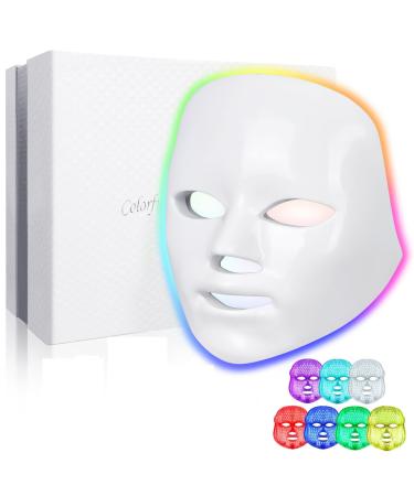 Red Light Mask for Face 7 Colors LED Blue Red Light Mask Red Light Therapy for Face Skincare Facial Mask Beauty Tool for Tightening And Firming
