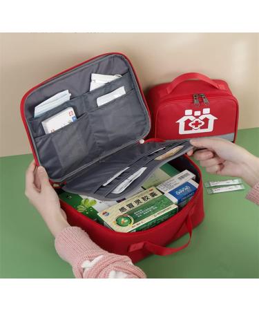 Zimohe 2PCs Large Waterproof Medication Bag - Empty Medicine Storage for Home Office Camping & Auto | Red M - Buy Online on GoSupps.com