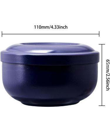 Beard Soap Cream Bowl Stainless Steel Shaving Soap Bowl with Lid Washable Multi Functional Trimming Foaming Soap Bowl Blue for Men Easy to Lather Wet Shave - Buy Online on GoSupps.com