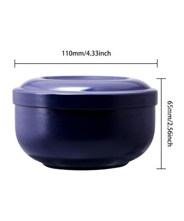 Stainless Steel Shaving Bowl with Lid | Durable Blue Razor Cup for Wet Shaving | Unbreakable Shaving Cup for Cream and Soap - Buy Online on GoSupps.com