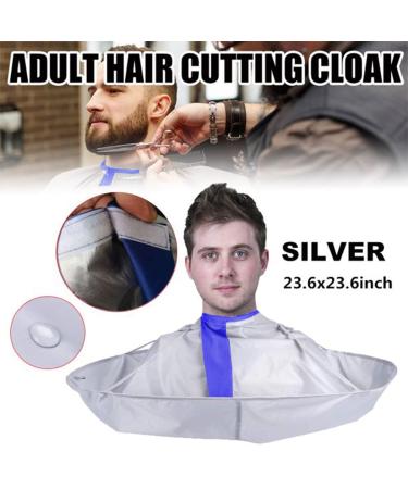 Barber Salon Hair Cutting Cape - Adult Silvery and Blue - Buy Online on GoSupps.com