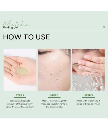 Matcha Peeling Gel - Deep Cleansing Exfoliating Gel for Face & Body | Shrink Pores Hydrate & Improve Skin Tone - 60g - Buy Online on GoSupps.com