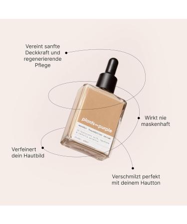 Wonder Foundation Serum - Gentle Coverage Tinted Face Serum with Hyaluronic Acid & Squalane | Long-Lasting Glow for All Skin Types | Plants are Purple (30ml) - Golden Natural - Buy Online on GoSupps.com