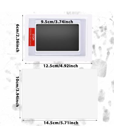 Baby Handprint and Footprint Kit 2 Pcs Clean Touch Baby Ink Pads for Hands and Feet with 4 Stamp Cards Safe Non-Toxic Inkless Handprint Kit for Baby Handprint Family Keepsake Gifts (Black) - Buy Online on GoSupps.com