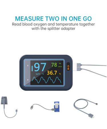 Buy Intelligent Pulse Oximeters for Adults & Babies | Hand-held SPO2 HR & Body Temperature Monitor with Touchscreen | Free App & Software - Buy Online on GoSupps.com