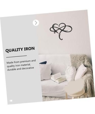 Cabilock 1pc Iron Pendant Home Decor Love Sign Plaque Iron Love Sign Heart Wall Hanging Ornament Household 45x39cm Black - Buy Online on GoSupps.com