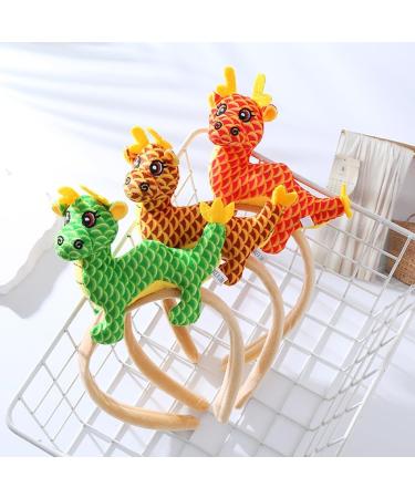 TQUXNGA Cartoon Stuffed Dragon Shape Hairband Photography Hair Holder New Year Party Headband for Girls Women Multiple Color Gold - Buy Online on GoSupps.com